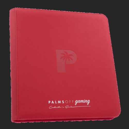 Palms Off Gaming - 12 Pocket Zip Trading Card Binder - Red Binder