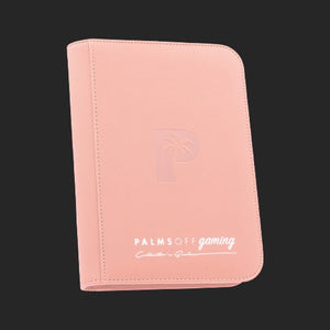 Palms Off Gaming - 4 Pocket Zip Trading Card Binder - Pink Binder