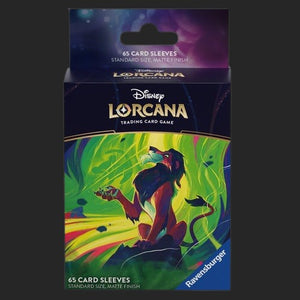 Disney Lorcana Trading Card Game - 65 Card Sleeves - Azurite Sea Sleeves: Scar, Vengeful Lion, Winnie The Pooh, Hunny Wizard Protective Sleeves