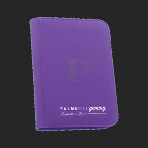 Palms Off Gaming - 4 Pocket Zip Trading Card Binder - Purple Binder