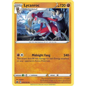 Lycanroc (074/159)  - Crown Zenith - Pokemon Single Card