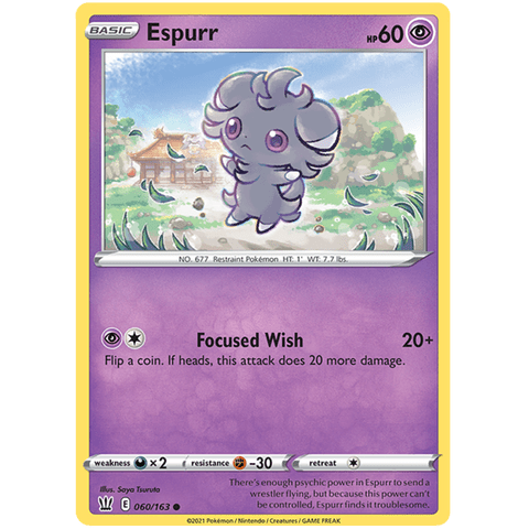 Espurr 060/163 - Battle Styles - Pokemon Single Card