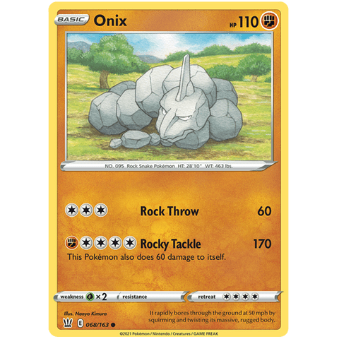 Onix 068/163 - Battle Styles - Pokemon Single Card