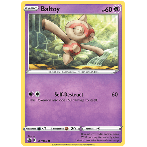 Baltoy 057/163 - Battle Styles - Pokemon Single Card