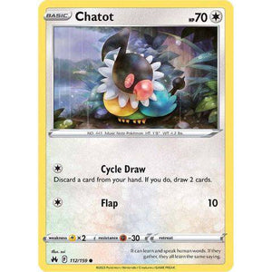 Chatot (112/159)  - Crown Zenith - Pokemon Single Card