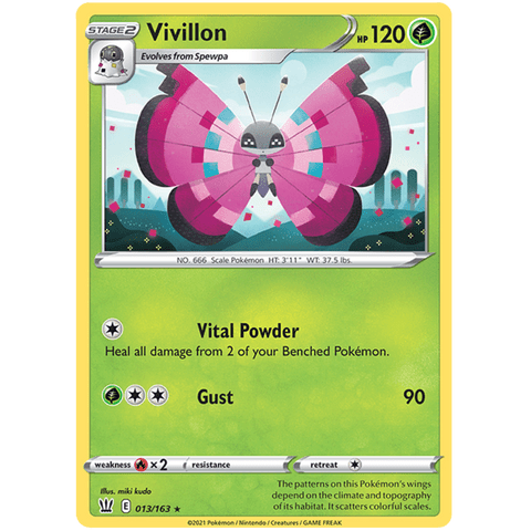 Vivillon 013/163 - Battle Styles - Pokemon Single Card