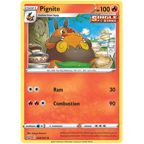 Pignite 024/163 - Battle Styles - Pokemon Single Card