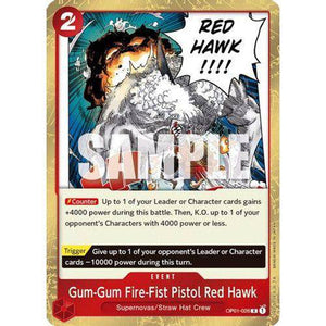 OP01-026R Gum-Gum Fire-Fist Pistol Red Hawk (Foil) Single Card