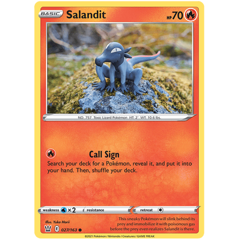 Salandit 027/163 - Battle Styles - Pokemon Single Card