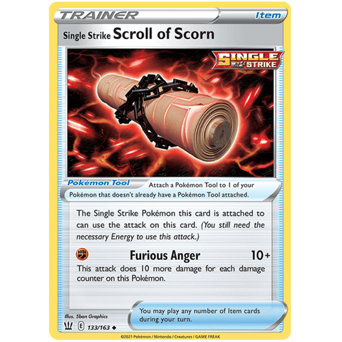 Single Strike Scroll of Scorn 133/163 - Battle Styles - Pokemon Single Card