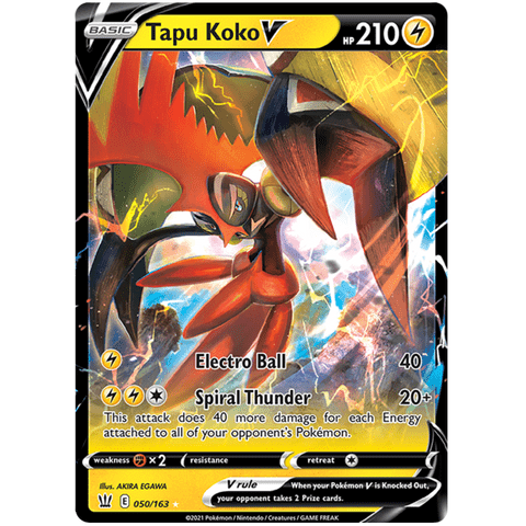 Tapu Koko V 050/163 - Battle Styles - Pokemon Single Card