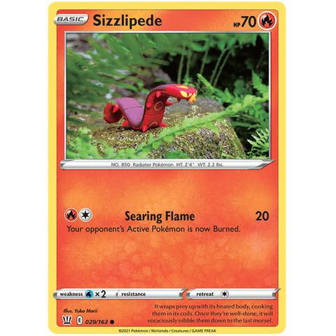 Sizzlipede 029/163 - Battle Styles - Pokemon Single Card