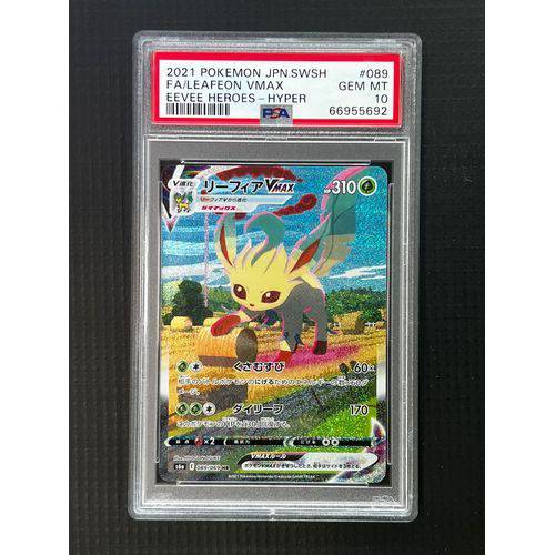 PSA10 - Leafeon VMAX - 089/069 - Eevee Heroes Hyper