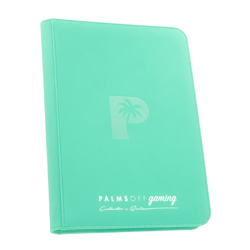 Products Palms Off Gaming - 9 Pocket Zip Trading Card Binder - Tuquoise Binder