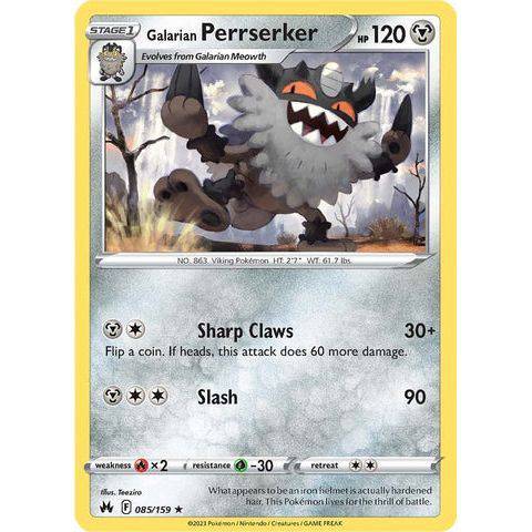 Galarian Perrserker (085/159)  - Crown Zenith - Pokemon Single Card