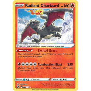 Radiant Charizard (020/159)  - Crown Zenith - Pokemon Single Card