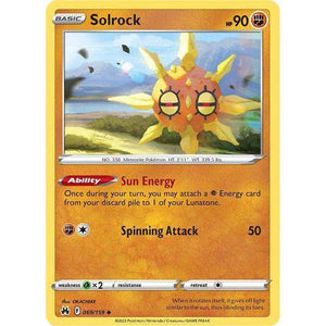 Solrock (069/159)  - Crown Zenith - Pokemon Single Card