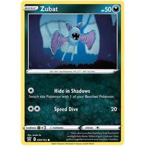 Zubat 089/163 - Battle Styles - Pokemon Single Card