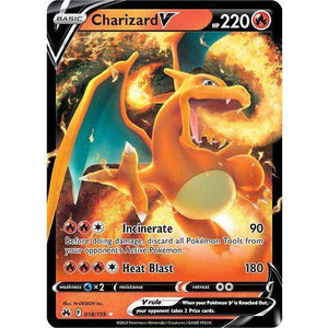 Charizard V (018/159)  - Crown Zenith - Pokemon Single Card