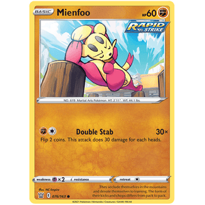 Mienfoo 076/163 - Battle Styles - Pokemon Single Card