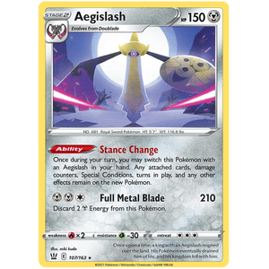 Aegislash 107/163 - Battle Styles - Pokemon Single Card