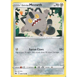 Galarian Meowth (084/159)  - Crown Zenith - Pokemon Single Card