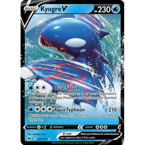 Kyogre V (037/159)  - Crown Zenith - Pokemon Single Card