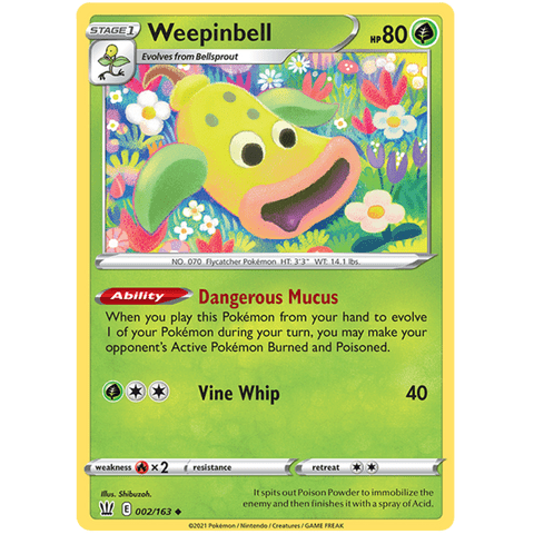 Weepinbell 002/163 - Battle Styles - Pokemon Single Card