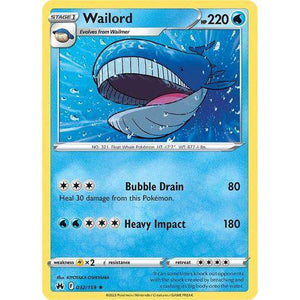 Wailord (032/159)  - Crown Zenith - Pokemon Single Card