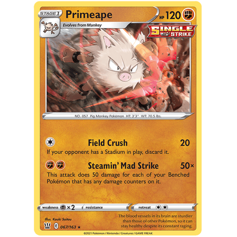 Primeape 067/163 - Battle Styles - Pokemon Single Card