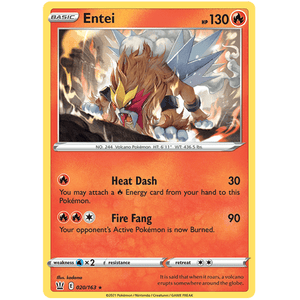 Entei 020/163 - Battle Styles - Pokemon Single Card