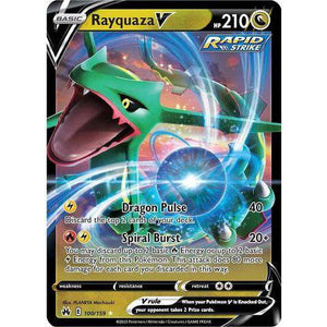 Rayquaza V (100/159)  - Crown Zenith - Pokemon Single Card